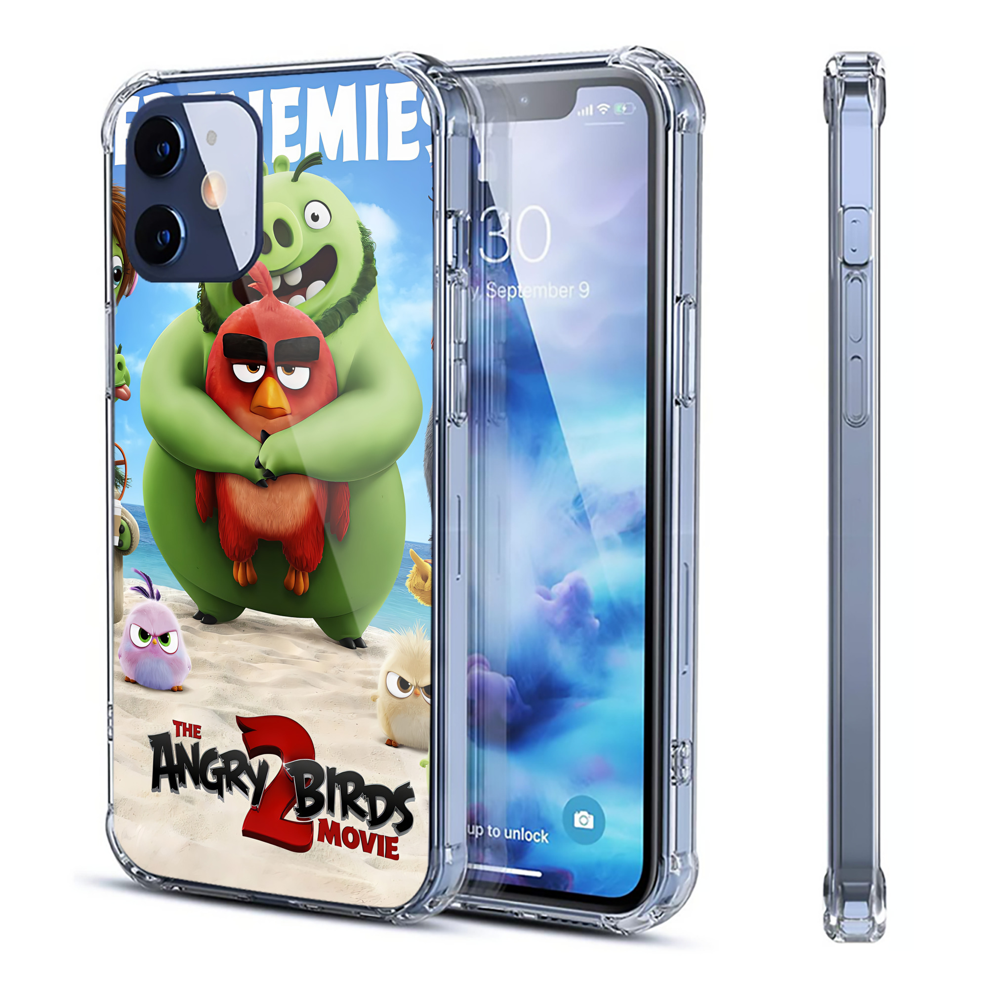 （画像用） Angry Birds アングリーバード 【iPhone 12シリーズ対応】透明スマホケース（クリアソフトケース）
